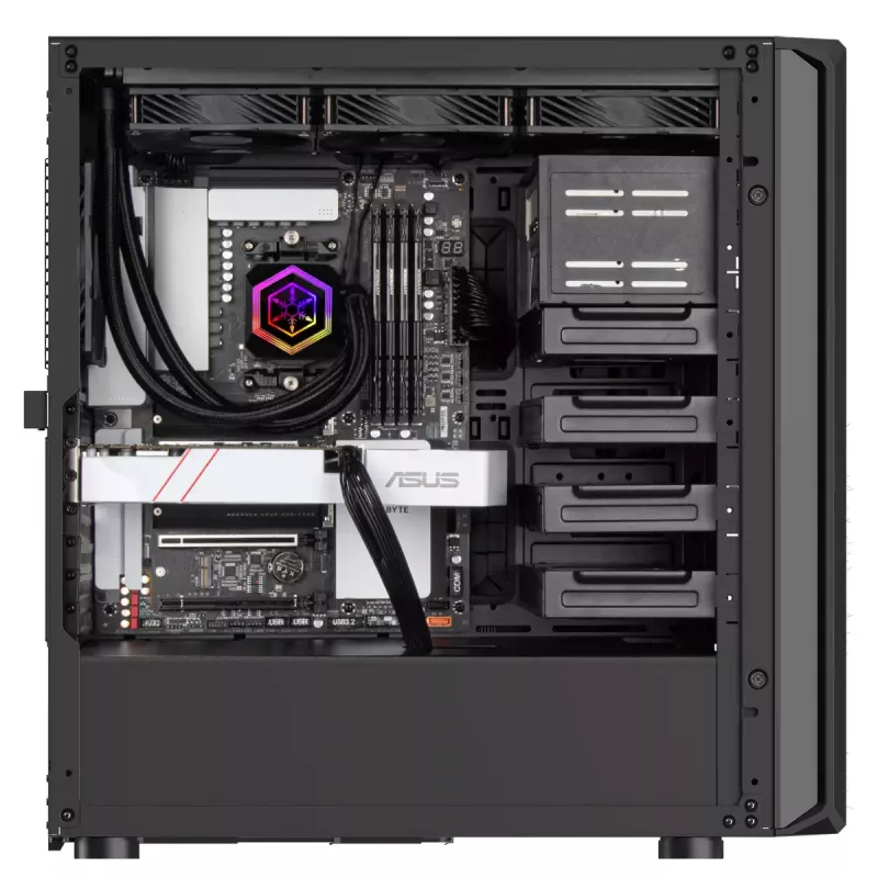 Korpusas Silverstone SETA D1 Midi Tower juodas