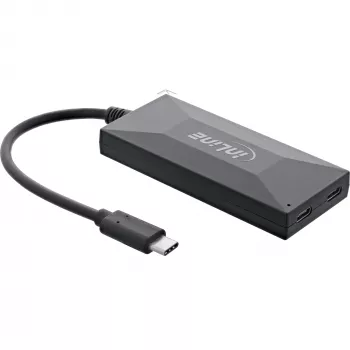 InLine USB 3.2 Gen.1 Hub, USB-C į 2 USB-C ir 3 USB-A prievadus, su maitinimo adapteriu