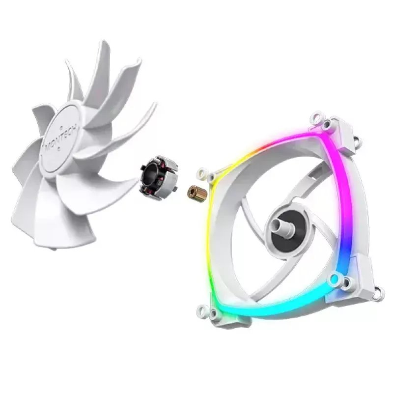 Ventiliatorius Montech RX120 PWM 12 cm 800-1600 RPM 27 dB Baltas