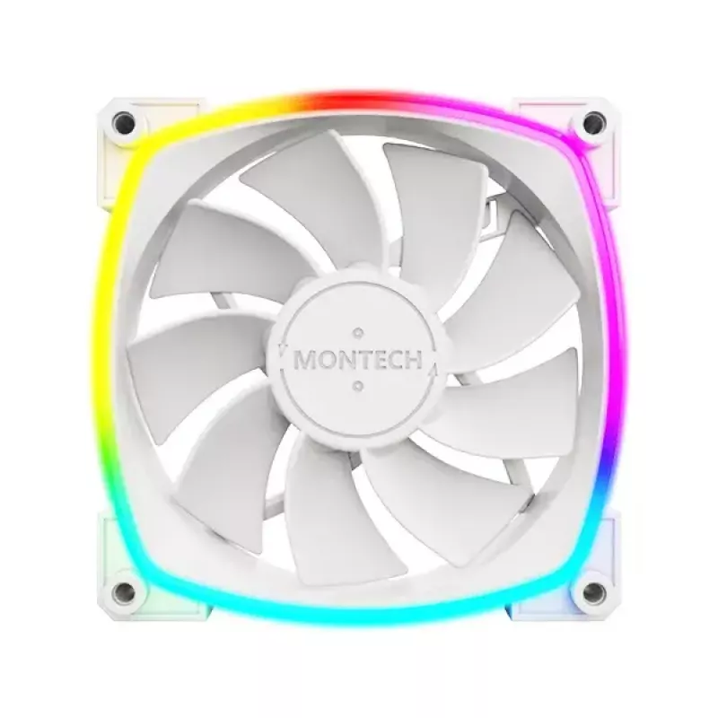 Ventiliatorius Montech RX120 PWM 12 cm 800-1600 RPM 27 dB Baltas