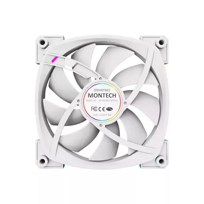 Ventiliatorius Montech RX120 PWM 12 cm 800-1600 RPM 27 dB Baltas