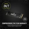 Corsair MP600 Elite CSSD-F1000GBMP600ENH SSD diskas, 1 TB, M.2 2280, PCIe 4.0 x4 NVMe, 3D TLC, 256 bitų AES šifravimas