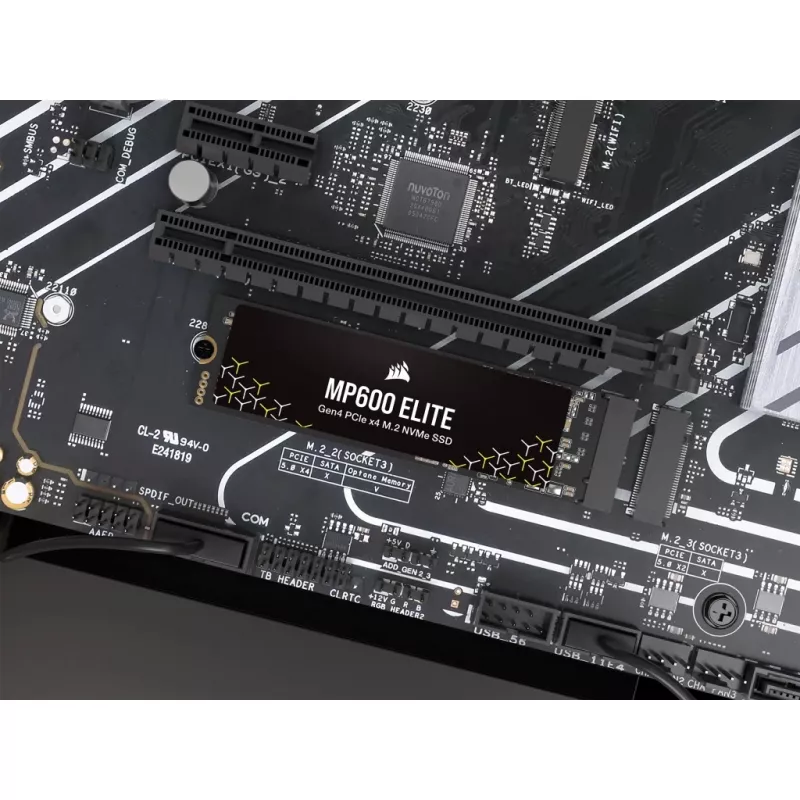Corsair MP600 Elite CSSD-F1000GBMP600ENH SSD diskas, 1 TB, M.2 2280, PCIe 4.0 x4 NVMe, 3D TLC, 256 bitų AES šifravimas