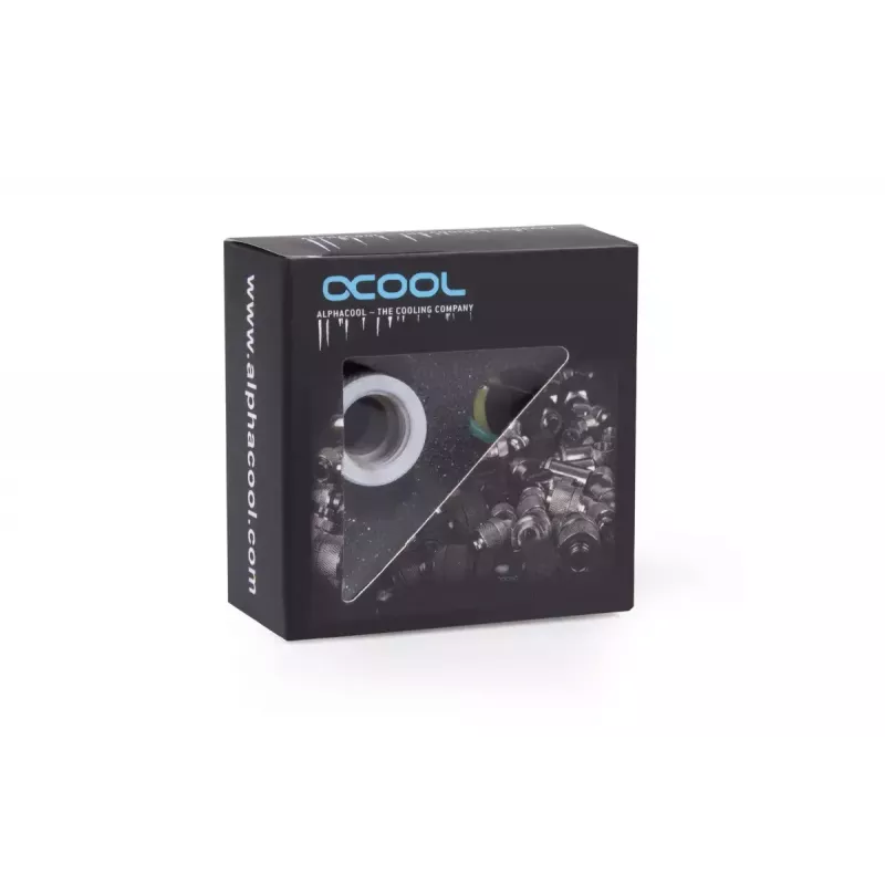 Prailginimo adapteris Alphacool Eiszapfen G1/4 išorinis sriegis į G1/4 vidinį sriegį baltas matinis