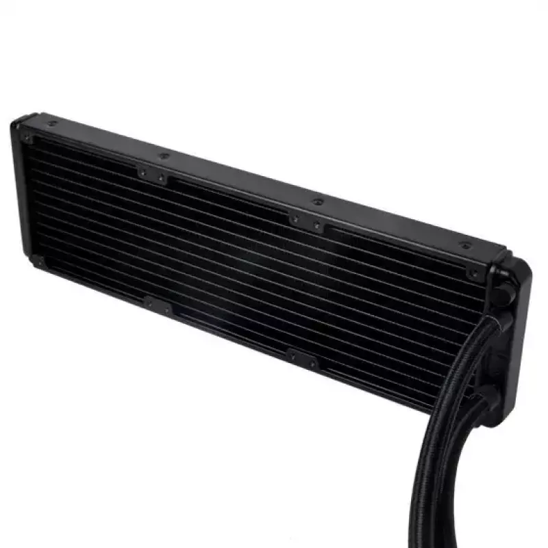 SilverStone Permafrost PF360-ARGB V2 SST-PF360-ARGB-V2 360 mm AiO skystinio aušinimo procesoriaus aušintuvas, ARGB, su RGB valdikliu, juodas