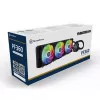 SilverStone Permafrost PF360-ARGB V2 SST-PF360-ARGB-V2 360 mm AiO skystinio aušinimo procesoriaus aušintuvas, ARGB, su RGB valdikliu, juodas