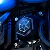 SilverStone Permafrost PF360-ARGB V2 SST-PF360-ARGB-V2 360 mm AiO skystinio aušinimo procesoriaus aušintuvas, ARGB, su RGB valdikliu, juodas