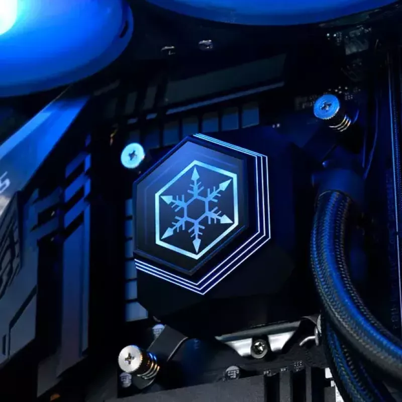 SilverStone Permafrost PF360-ARGB V2 SST-PF360-ARGB-V2 360 mm AiO skystinio aušinimo procesoriaus aušintuvas, ARGB, su RGB valdikliu, juodas