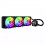 SilverStone Permafrost PF360-ARGB V2 SST-PF360-ARGB-V2 360 mm AiO skystinio aušinimo procesoriaus aušintuvas, ARGB, su RGB valdikliu, juodas