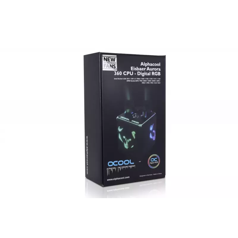 Alphacool Eisbaer Aurora HPE Edition 360 AIO procesoriaus vandens aušintuvas, juodas