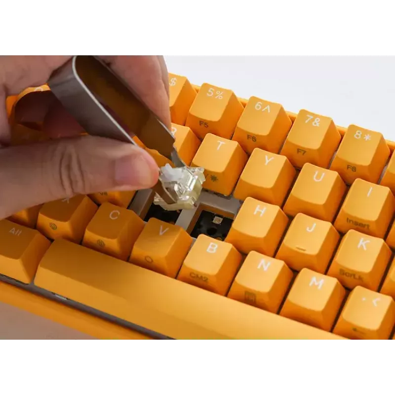 Ducky One 3 Yellow Mini klaviatūra, mechaninė, USB, vokiškas išdėstymas, RGB