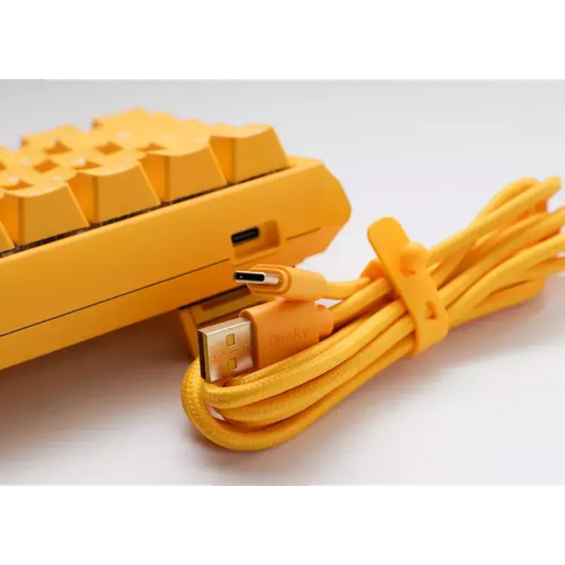 Ducky One 3 Yellow Mini klaviatūra, mechaninė, USB, vokiškas išdėstymas, RGB