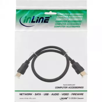 InLine HDMI 2.0b kabelis su Ethernet, 4K@60Hz, 1,5 m, juodas