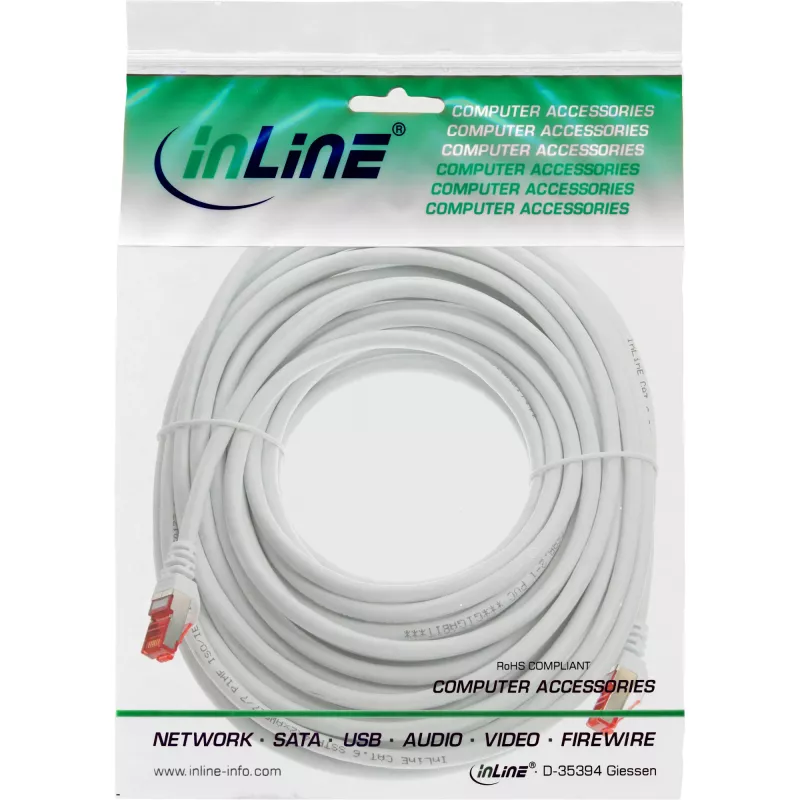 InLine Patch Laidas S/FTP PiMF Cat.6 250MHz PVC varis baltas 5m