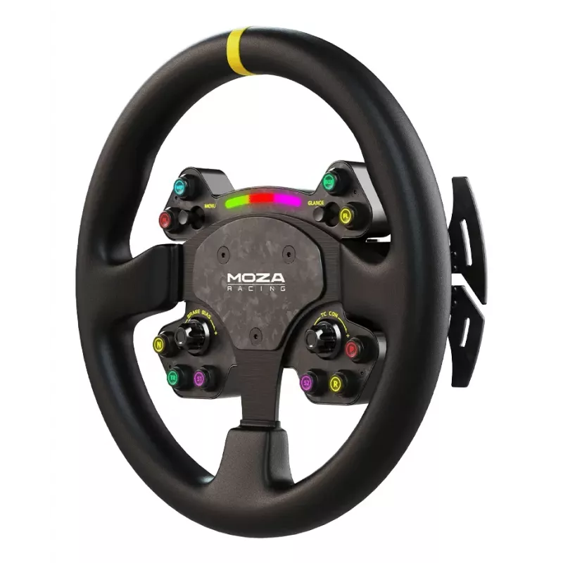 Moza Racing RS V2 vairas – odinis, anglies pluošto, belaidis / laidinis