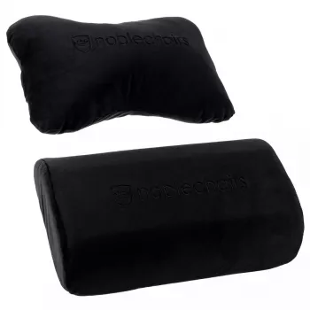 Pagalvėlių rinkinys noblechairs NBL-SP-PST-002 – 2 vnt. juodos sėdimosios ir juosmens pagalvėlės