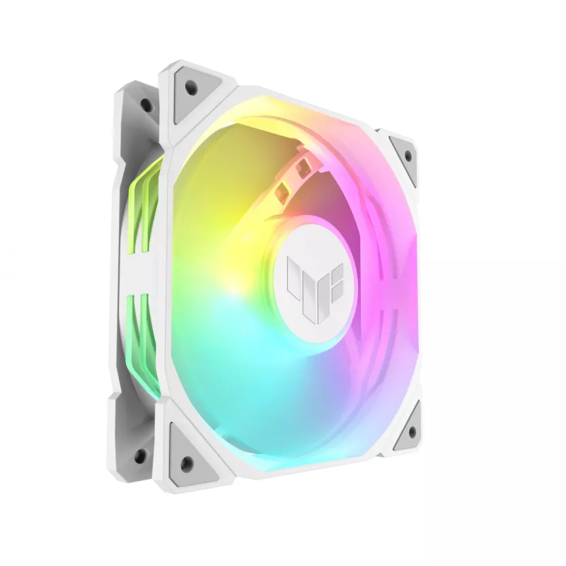 Oro aušintuvas ASUS TUF GAMING TR120 ARGB REVERSE 120 mm 2000 RPM Baltas, hidraulinis guolis, 76.3 CFM