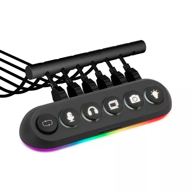 Streamplify HUB DECK 5 Juodas USB 2.0 USB 3.0 24W 1,8m