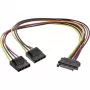 InLine SATA maitinimo Y laidas 1 IN du OUT, 0,03 m