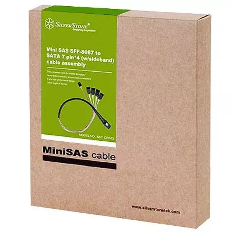 Vidinis Mini-SAS kabelis SilverStone CPS03 0,5 m