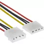 InLine 4pin Molex maitinimo ilginimo laidas vyriškas / moteriškas 29650D 1m
