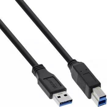 USB 3.2 Gen.1 laidas, A tipo kištukas / B tipo kištukas, InLine 35320, 2 m, juodas