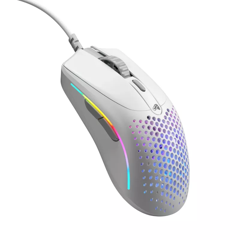 Glorious Gaming pelė Model O 2 Mini - matinė balta, dešinei rankai, optinė, USB Type-A, 26000 DPI, balta