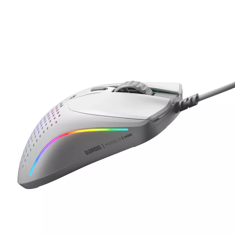 Glorious Gaming pelė Model O 2 Mini - matinė balta, dešinei rankai, optinė, USB Type-A, 26000 DPI, balta