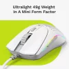 Glorious Gaming pelė Model O 2 Mini - matinė balta, dešinei rankai, optinė, USB Type-A, 26000 DPI, balta