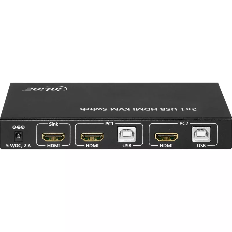 InLine 2x1 HDMI KVM jungiklis, HDMI 4K2K, USB 2.0 šakotuvas, su garsu