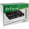 InLine 2x1 HDMI KVM jungiklis, HDMI 4K2K, USB 2.0 šakotuvas, su garsu