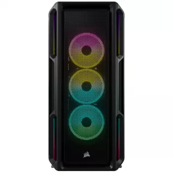CORSAIR Icue 5000t Vidutinis Bokštas ATX Kompiuterio Dėklas RGB Grūdintas Stiklas Juodas