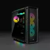 CORSAIR Icue 5000t Vidutinis Bokštas ATX Kompiuterio Dėklas RGB Grūdintas Stiklas Juodas