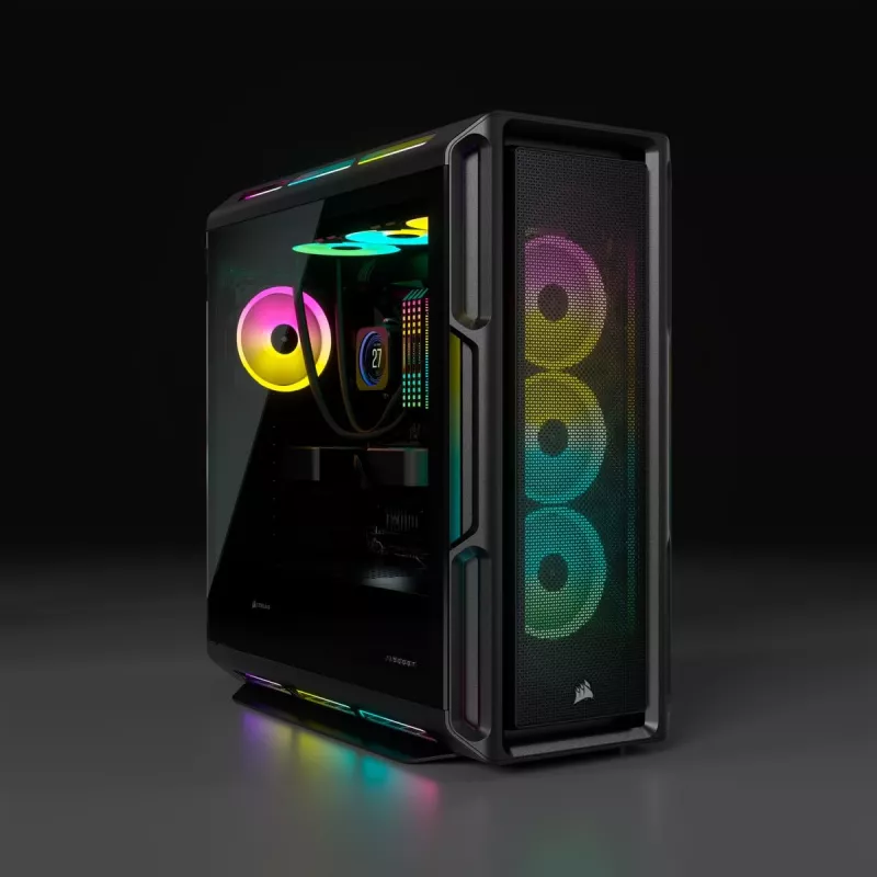 CORSAIR Icue 5000t Vidutinis Bokštas ATX Kompiuterio Dėklas RGB Grūdintas Stiklas Juodas