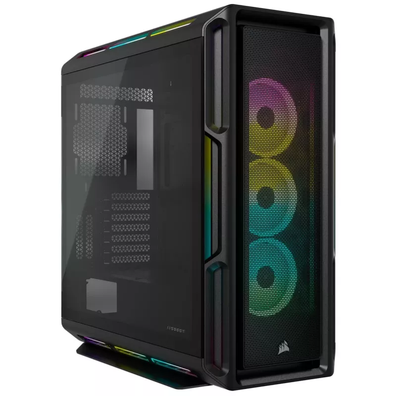 CORSAIR Icue 5000t Vidutinis Bokštas ATX Kompiuterio Dėklas RGB Grūdintas Stiklas Juodas