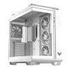 PC korpusas ASUS TUF GAMING GT502 Horizon TG ARGB Baltas — Midži bokštas, ATX, grūdintas stiklas, 4×3,5 colio lizdai, maks. GPU 400 mm