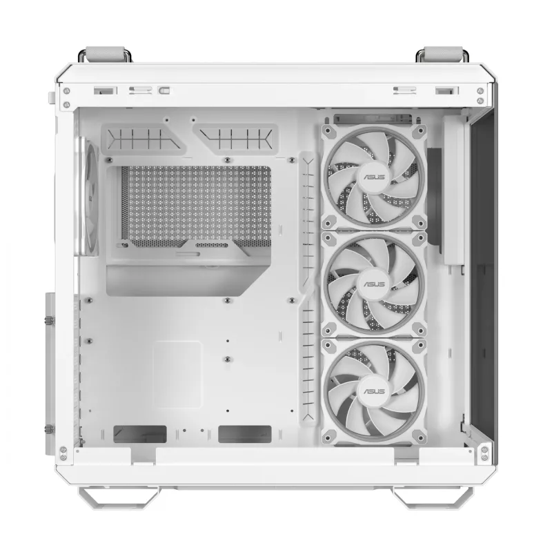PC korpusas ASUS TUF GAMING GT502 Horizon TG ARGB Baltas — Midži bokštas, ATX, grūdintas stiklas, 4×3,5 colio lizdai, maks. GPU 400 mm