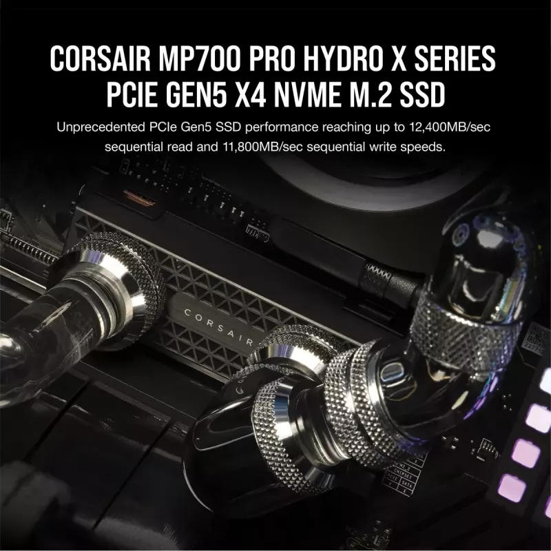 Corsair MP700 PRO Hydro X 2 TB M.2 PCIe 5.0 NVMe SSD su vandens bloku
