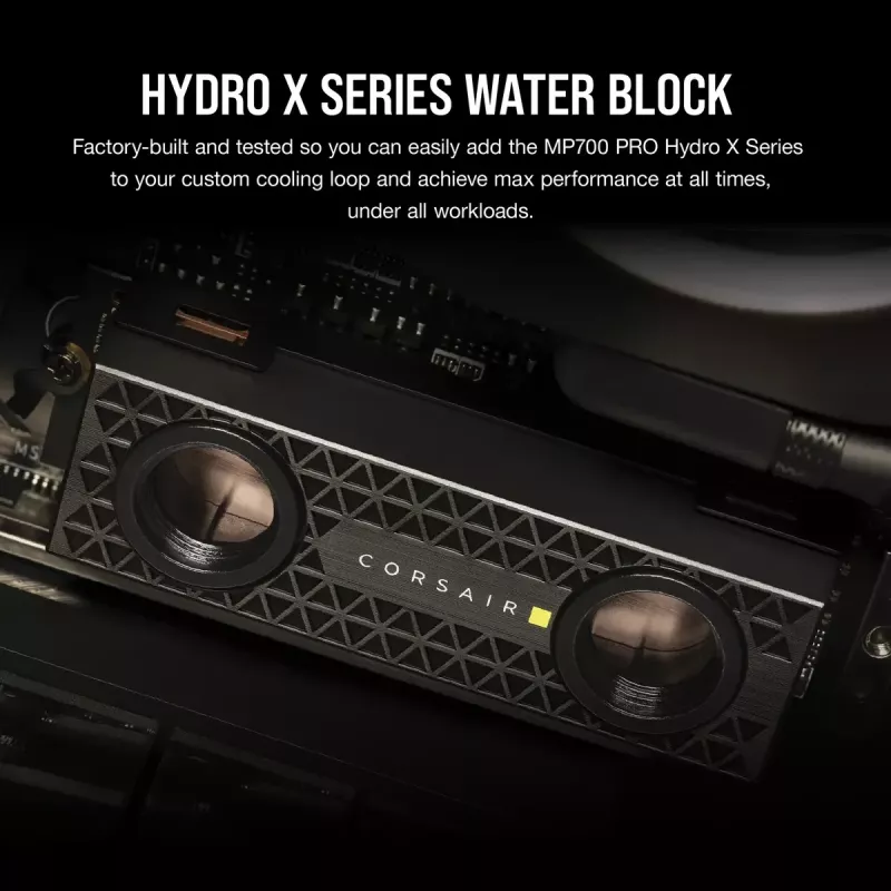 Corsair MP700 PRO Hydro X 2 TB M.2 PCIe 5.0 NVMe SSD su vandens bloku