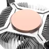 Akasa AK-CC6602HP01 žemo profilio procesoriaus aušintuvas, Intel LGA1700, 30 mm aukščio, aliuminis, juodas