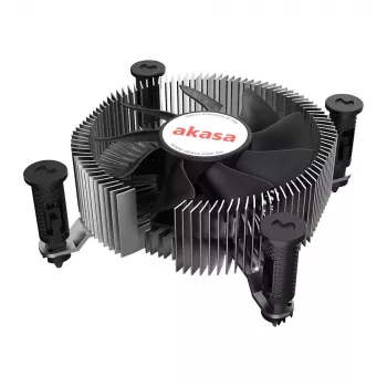 Akasa AK-CC6602HP01 žemo profilio procesoriaus aušintuvas, Intel LGA1700, 30 mm aukščio, aliuminis, juodas
