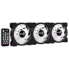 Aerocool Saturn 12F Pro ARGB kompiuterio korpuso ventiliatoriai, 3 vnt. rinkinys su valdikliu, 120 mm