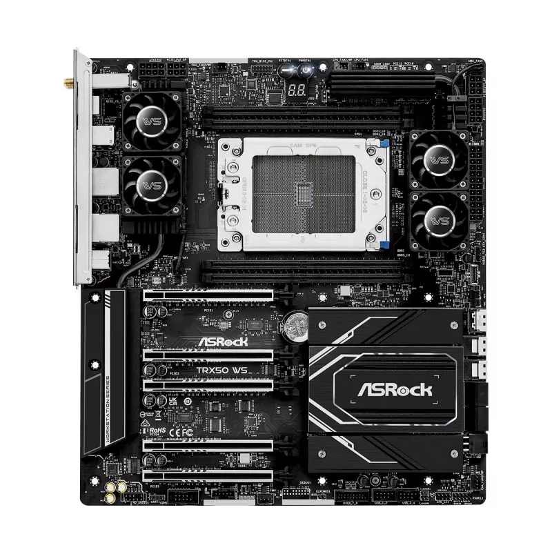 ASRock motininė plokštė TRX50 WS AMD TRX50 Ryzen 4x DDR5 7.1ch HD Audio EATX