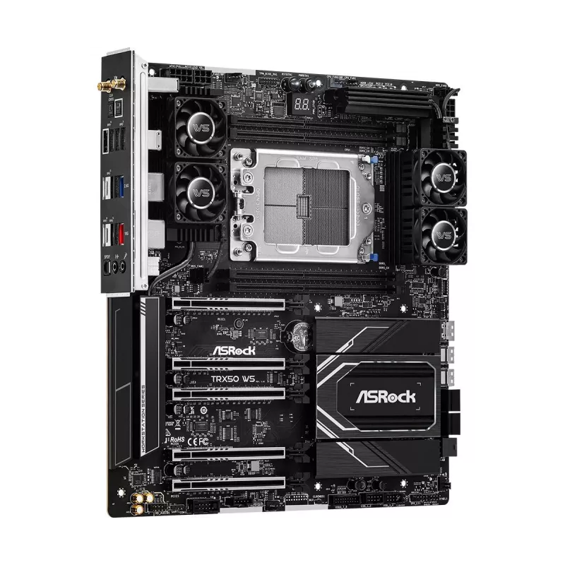ASRock motininė plokštė TRX50 WS AMD TRX50 Ryzen 4x DDR5 7.1ch HD Audio EATX