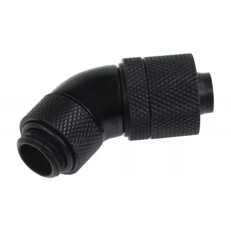 Alphacool 17072 jungtis 45° pasukama, G1/4, 13/10 mm, juoda