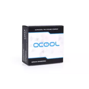 Alphacool 17594 žalvarinė 90° jungtis G1/4 inch moteriška į vyrišką, juoda, 19,7 mm plotis