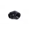 Alphacool 17594 žalvarinė 90° jungtis G1/4 inch moteriška į vyrišką, juoda, 19,7 mm plotis