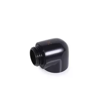 Alphacool 17594 žalvarinė 90° jungtis G1/4 inch moteriška į vyrišką, juoda, 19,7 mm plotis