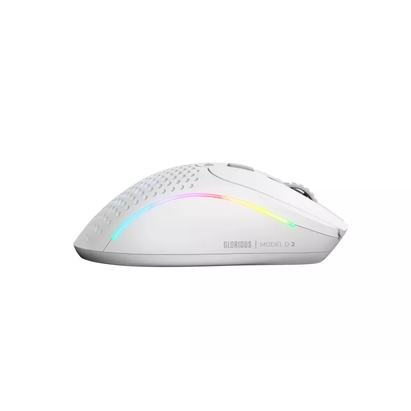 Glorious Gaming Model D 2 Wireless belaidė pelė, matinė balta, dešinei rankai