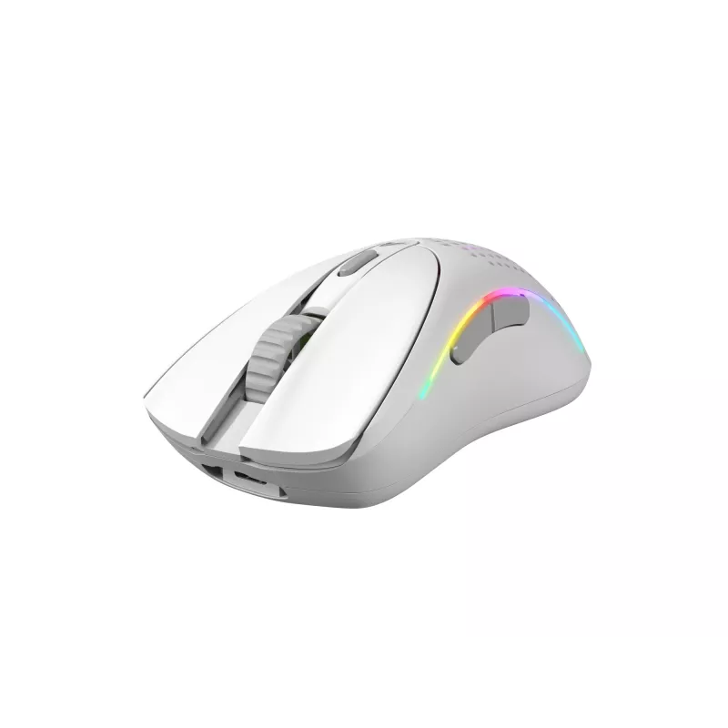 Glorious Gaming Model D 2 Wireless belaidė pelė, matinė balta, dešinei rankai